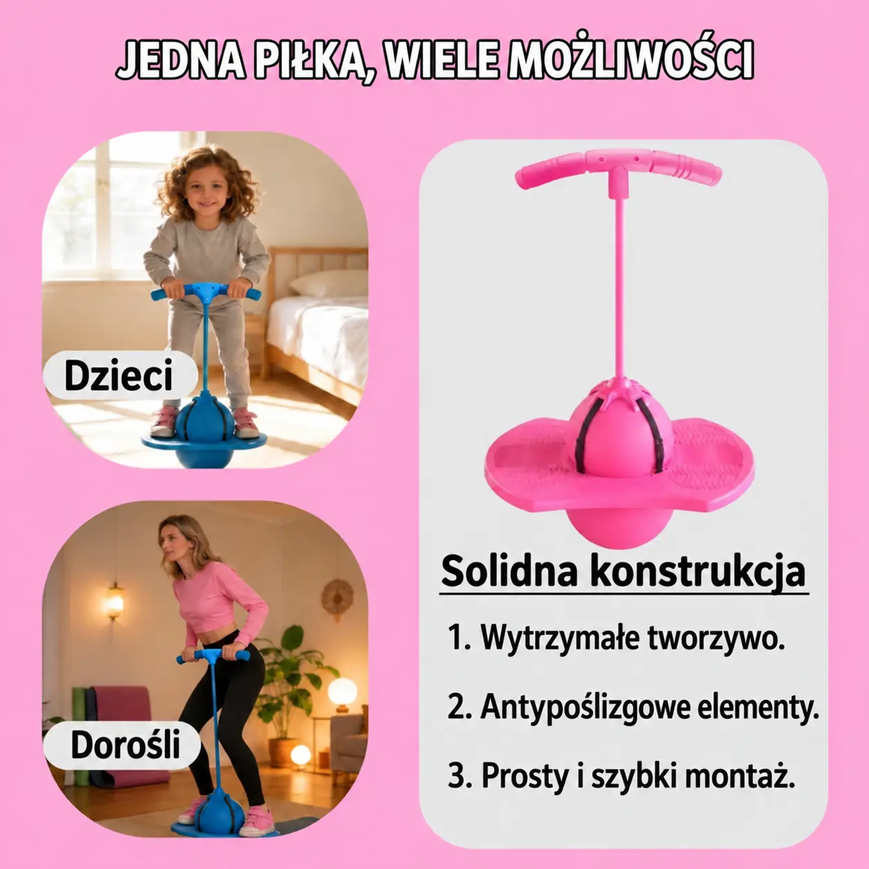 Jumpix™ – Skacząca Piłka Balansowa dla Dzieci